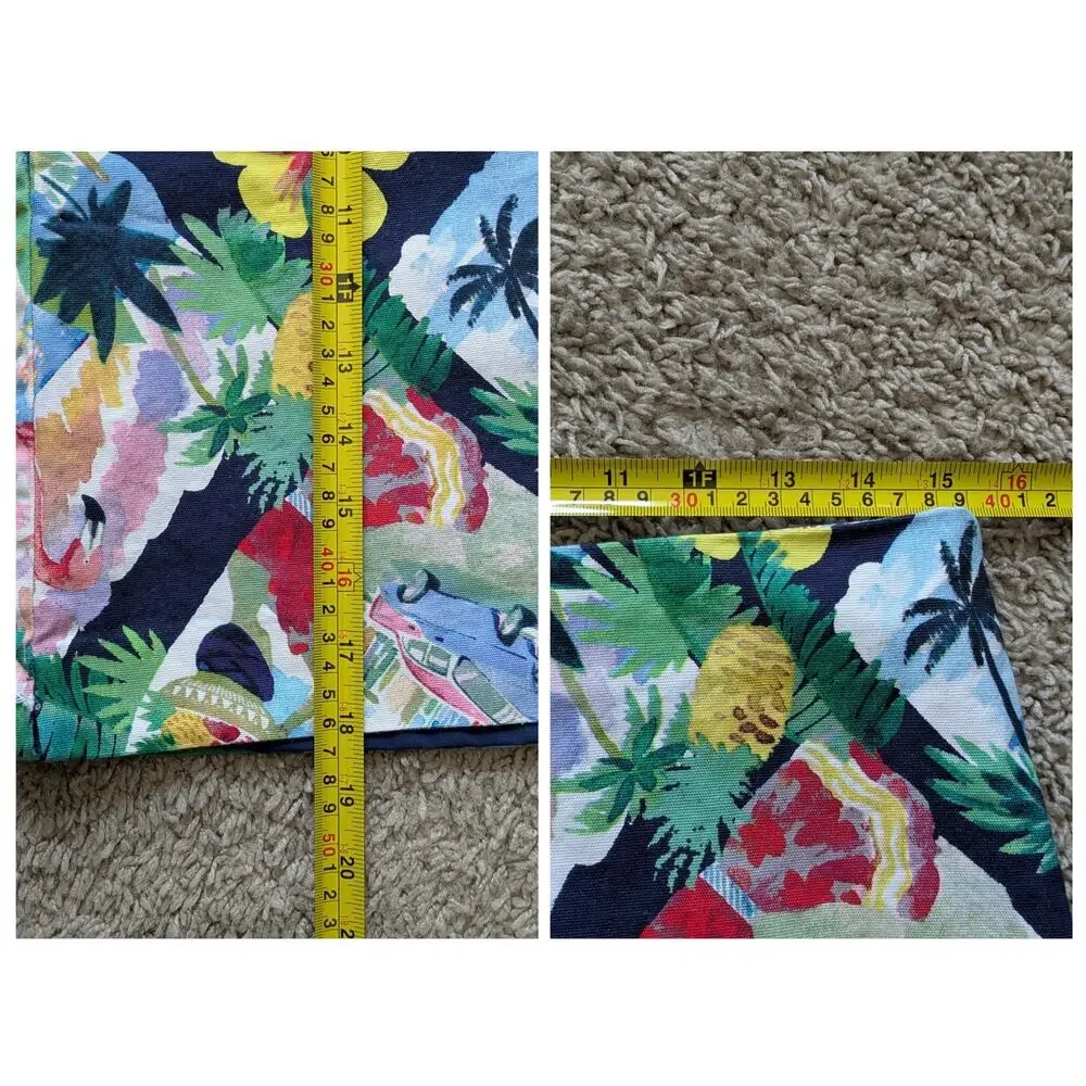 Talbots Tropical Skirt Womens 8P Blue-Pink Boat Coastal Beachy Resort Mature